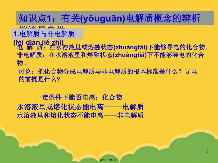 高三化学第一轮复习离子反应.pptx_第2页