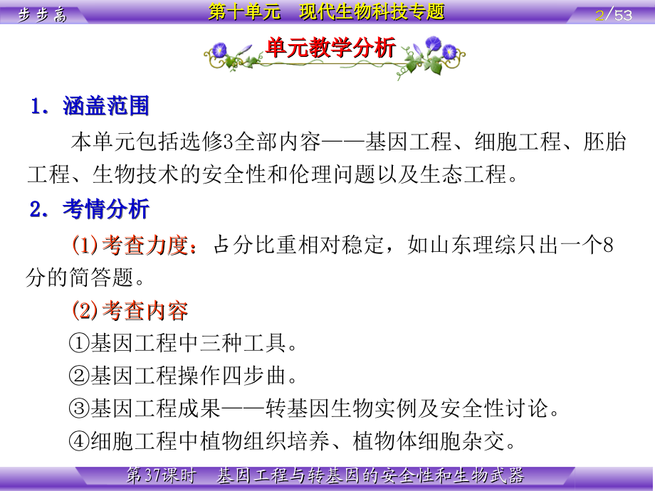 第10单元 第37课时 基因工程与转基因的安全性和生物武器.ppt_第2页
