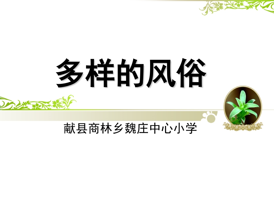 4.多样的风俗.pptx_第1页