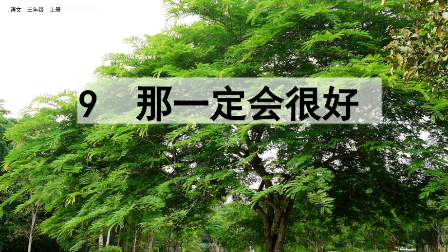 部编版三年级语文上册《那一定会很好》教学课件.ppt_第1页