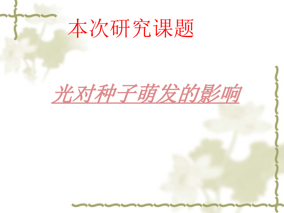 光对种子萌发的影响.ppt_第1页