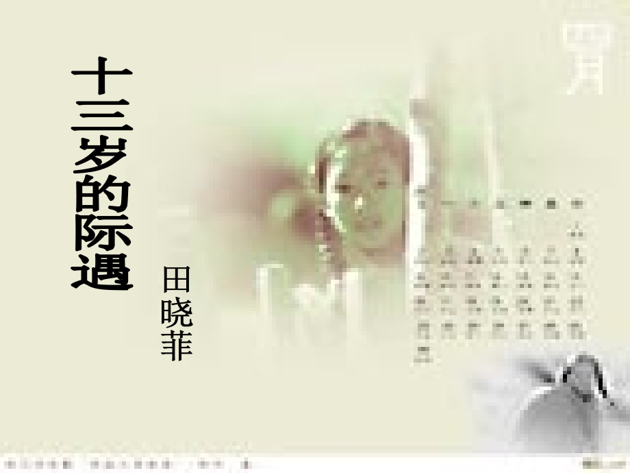 十三岁的际遇1.ppt_第1页