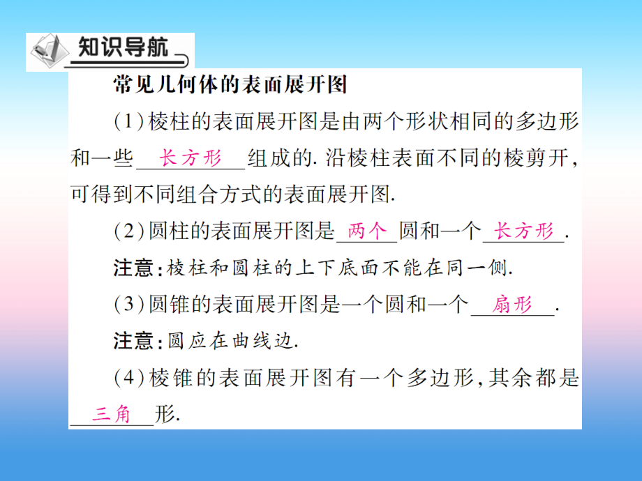 秋七年级数学上册 第一章 丰富的图形世界 2 展开与折叠 第2课时 其他常见几何图形的展开与折叠作业课件 (新版)北师大版 课件.ppt_第2页