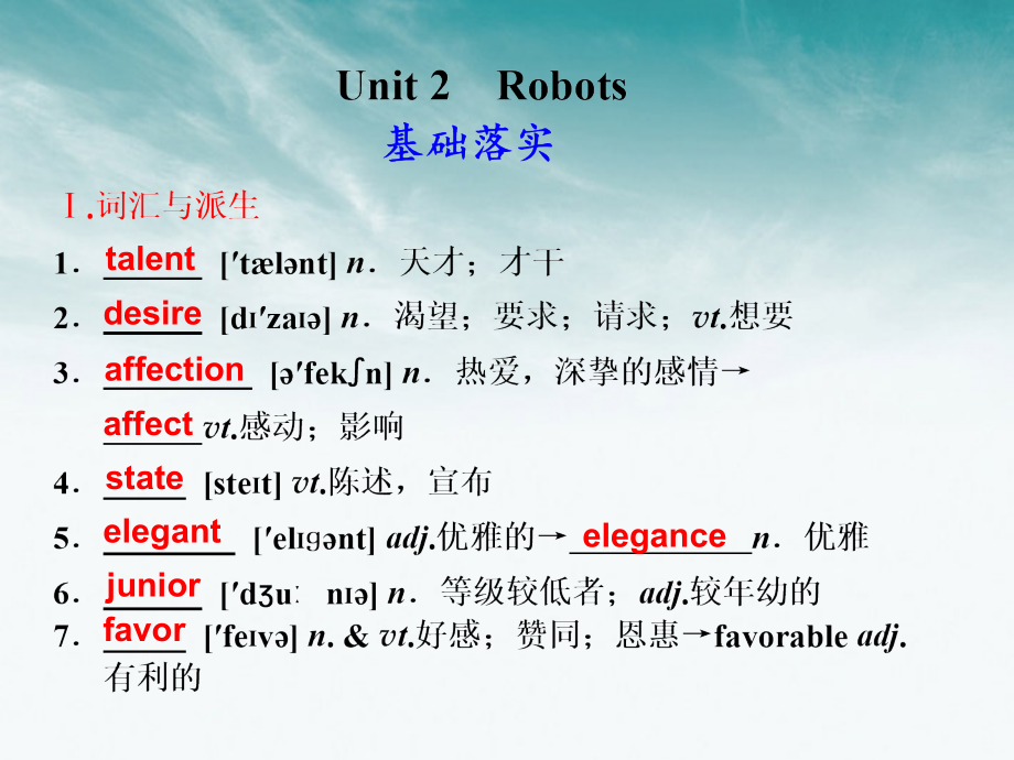 高考英语 Unit2Robots课件 新人教版选修7 课件.ppt_第1页