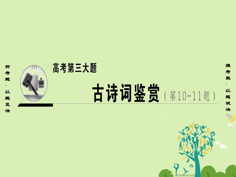 江苏专版高考语文二轮复习与策略高考第3大题古诗词鉴赏考点1归纳内容要点课件.ppt_第1页