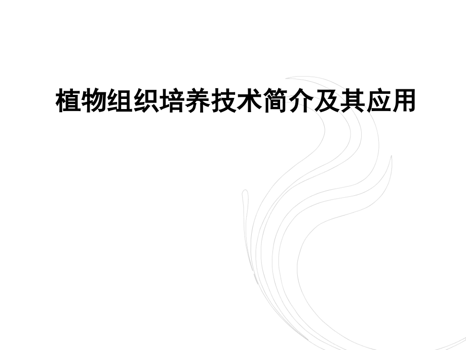 植物组织培养技术简介与其应用.ppt_第1页
