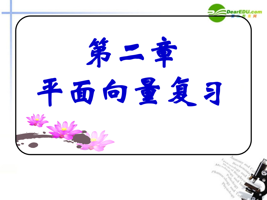 高中数学 第二章平面向量小结复习课件 新人教A版必修4 课件.ppt_第1页