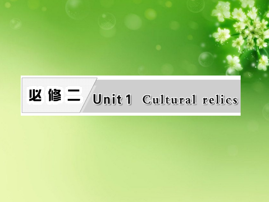高考英语复习 Unit1 Cultural relics专题课件 新人教版必修2 课件.ppt_第1页