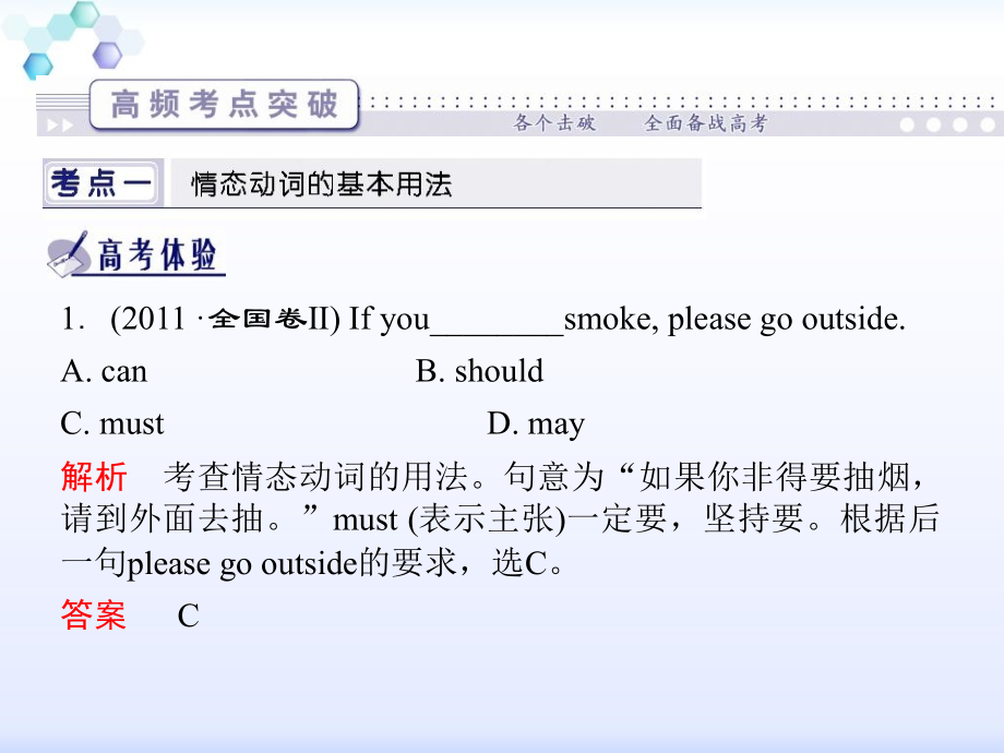 高考英语二轮 情态动词和虚拟语气2课件.ppt_第2页