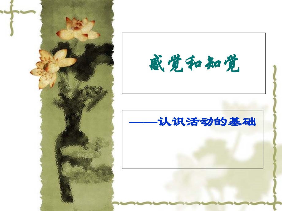 四、感觉和知觉.ppt_第1页