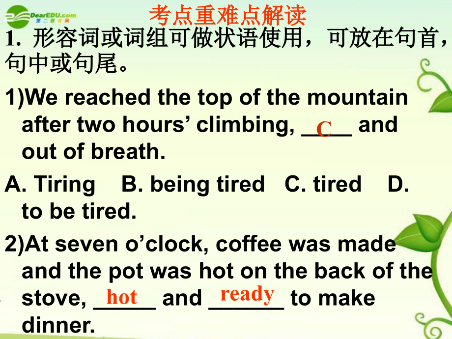 高考英语 形容词和副词和代课件.ppt_第2页