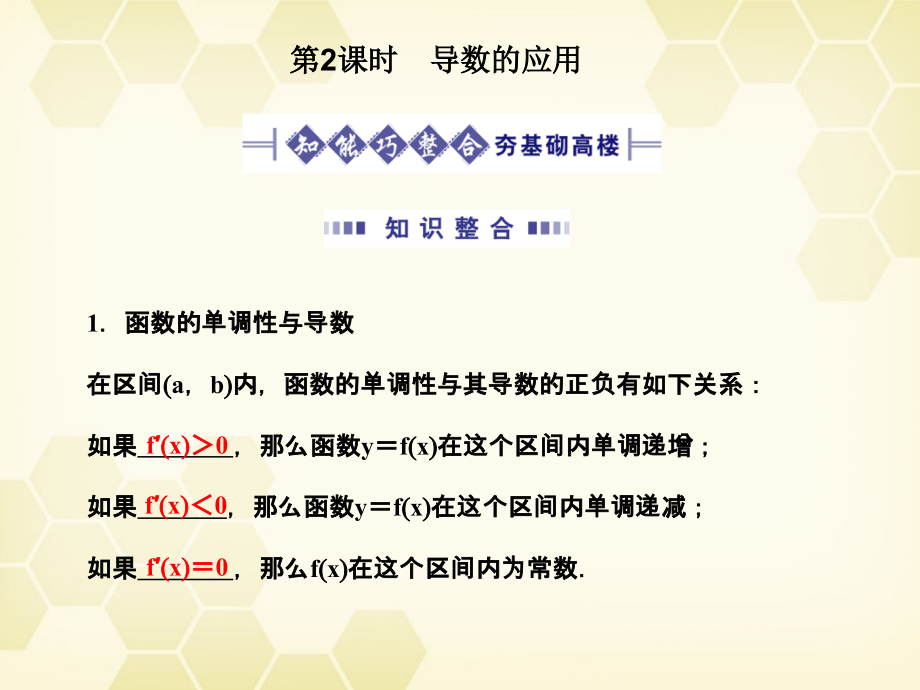 高考数学总复习 13.2导数的应用课件 文 大纲人教版 课件.ppt_第1页