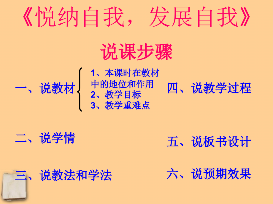 七年级政治上册 (悦纳自我 发展自我)说课课件 教科版 课件.ppt_第2页