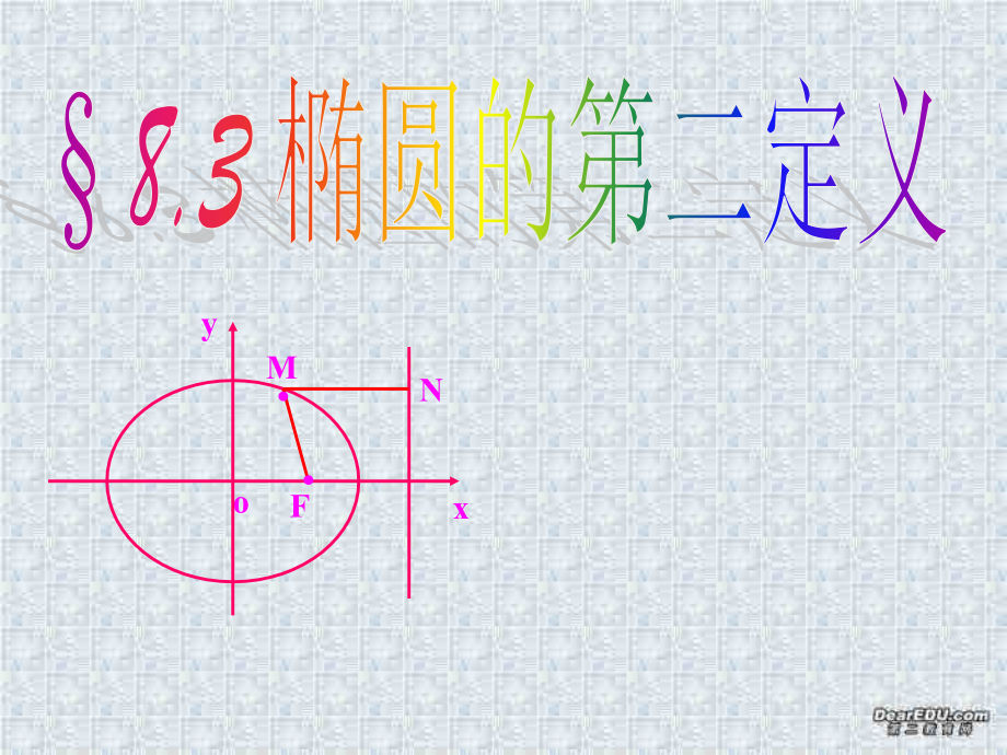 高二数学椭圆第二定义课件 人教版 课件.ppt_第1页