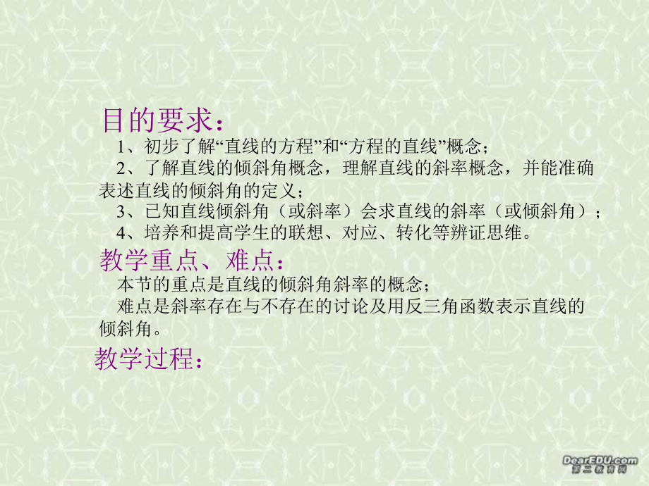 7.1直线的斜率与倾斜角12高二数学直线和圆的方程ppt课件一 人教版 高二数学直线和圆的方程ppt课件一 人教版.ppt_第2页