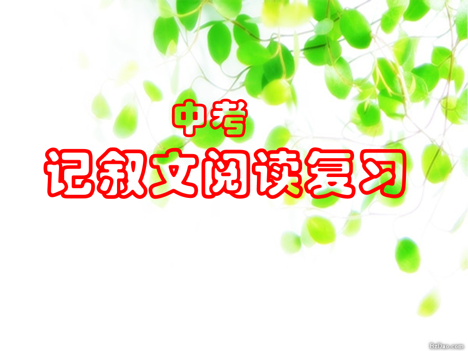 中考语文专题复习 记叙文 课件.ppt_第1页
