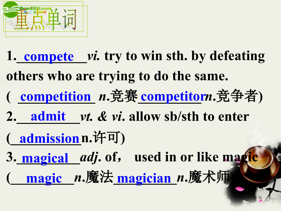 高中英语 Unit2 The Olympic Games Part8 单元总结课件 新人教版必修2 课件.ppt_第2页