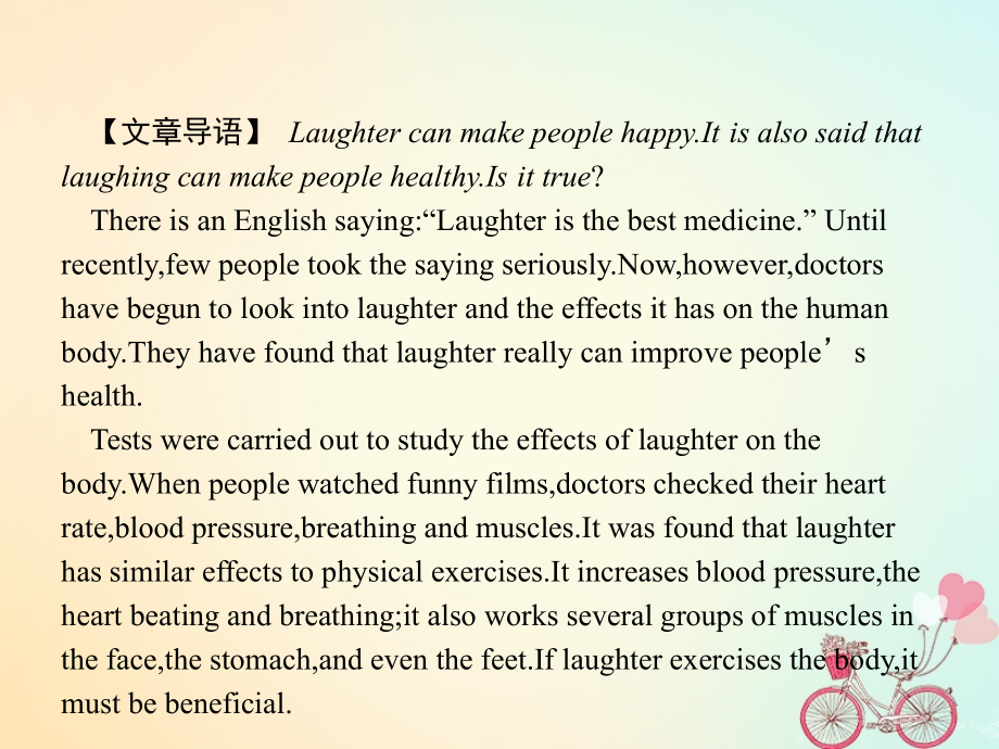 英语 Unit 17 Laughter SectionⅠWarm upLesson 1 What s So Funny课件 北师大版选修6 课件.pptx_第2页
