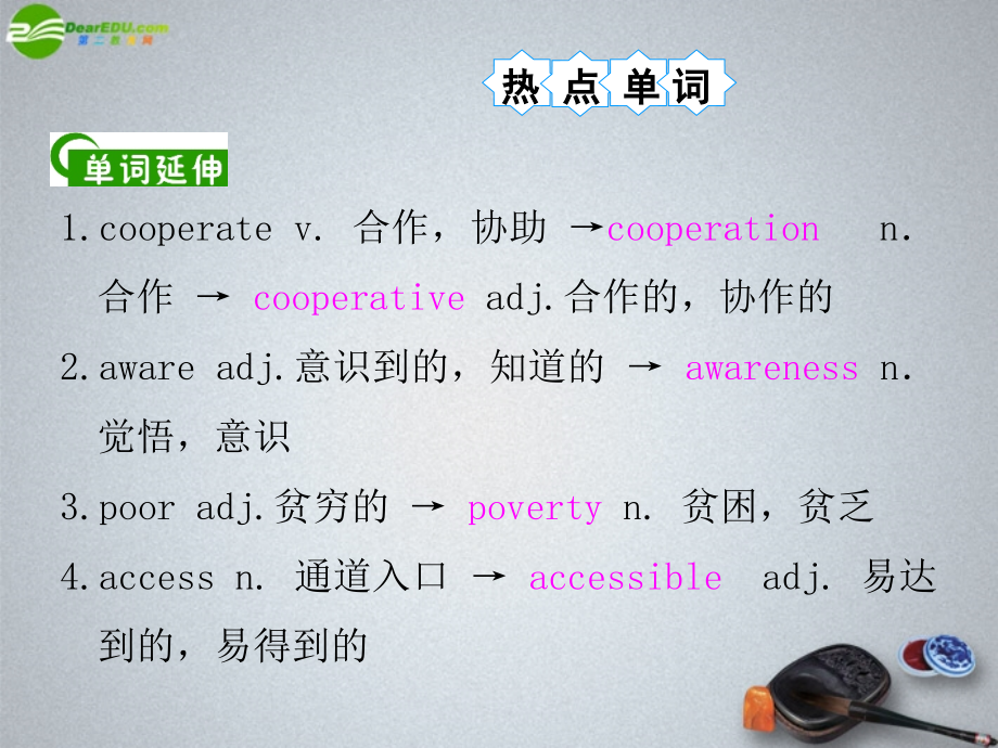 湖南省高考英语 M6 Unit 4　Helping people around the world(1)课件 牛津译林版 课件.ppt_第2页