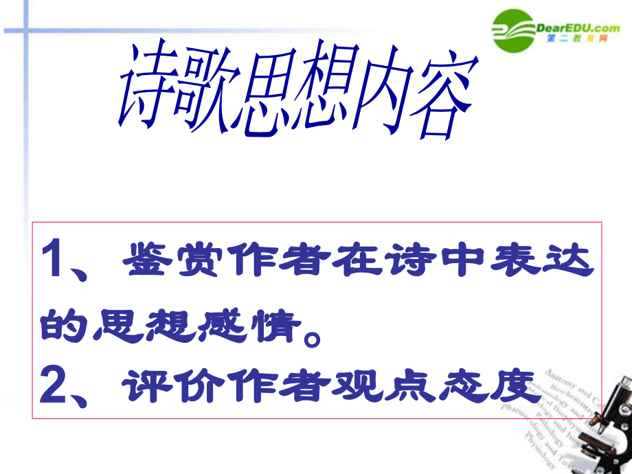 高考语文 诗歌思想内容复习课件.ppt_第1页