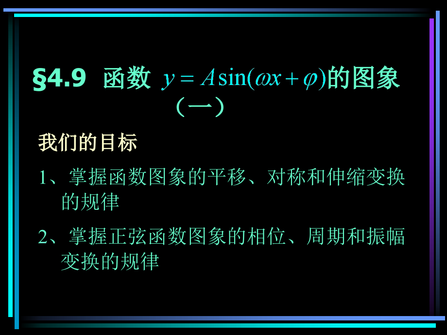 §409 函数y=Asinwxφ的图象(1) 新教材高一数学三角函数全部课件[整理28个].ppt_第1页