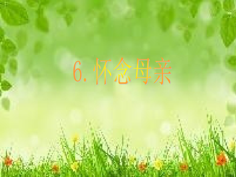 怀念母亲ppt.ppt_第1页