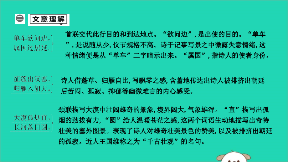 中考语文总复习 第一部分 教材基础自测 八上 古诗文 唐诗五首 使至塞上课件 新人教版 课件.ppt_第2页