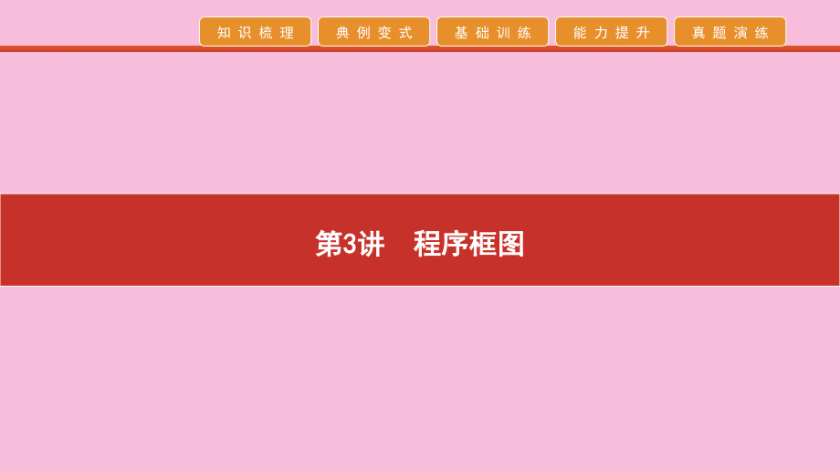 高考数学 艺考生冲刺 第一章 集合、常用逻辑用语、推理与证明、复数、程序框图 第3讲 程序框图课件.pptx_第1页