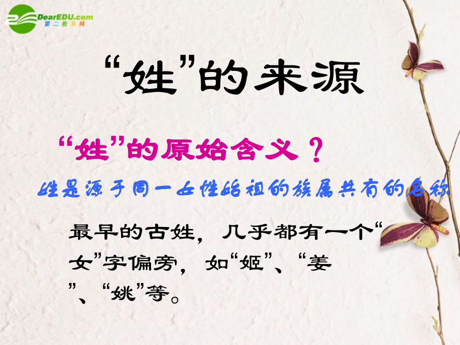 高中语文(姓氏源流)教学课件 新人教版必修1 课件.ppt_第2页