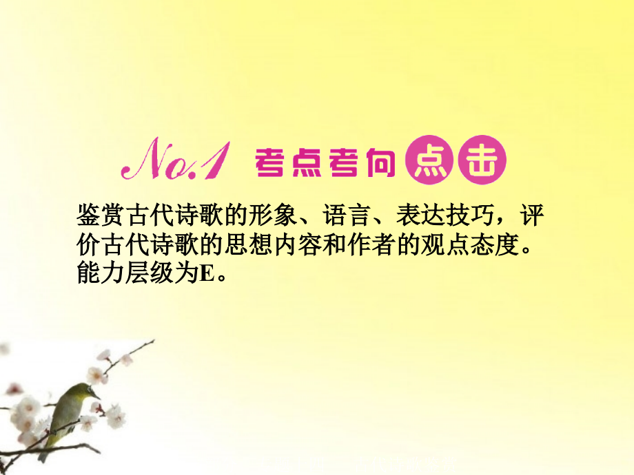 高考语文一轮复习 第二编 专题十四 第一节 古代诗歌鉴赏课件 新课标 课件.ppt_第2页