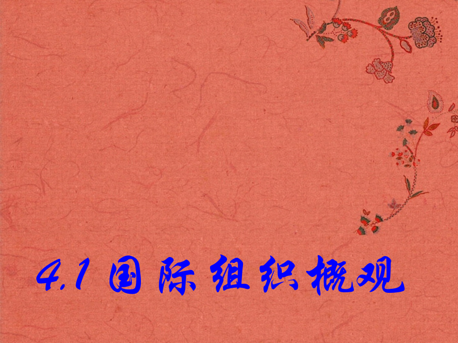 浙江省岱山县大衢中学高中政治-国家和国际组织常识-国际组织概观课件-新人教版选修3.ppt_第1页