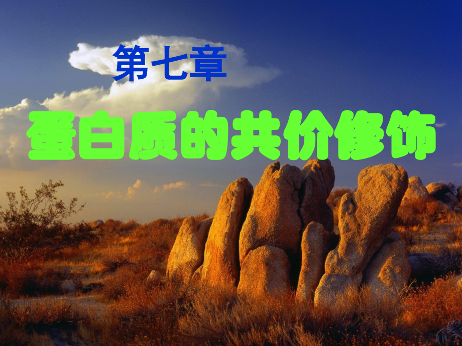 第七章-蛋白质的共价修饰课件.ppt_第1页