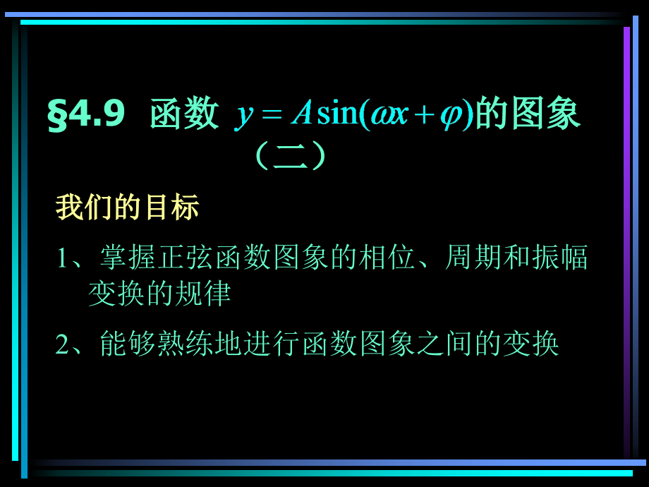 §409 函数y=Asinwxφ的图象(2) 新教材高一数学三角函数全部课件[整理28个].ppt_第1页