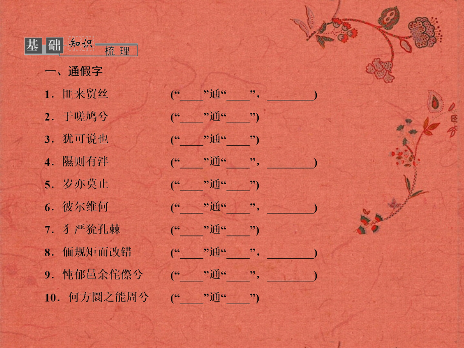 高考语文安徽总复习 教材基础梳理 古诗文课件 新人教版必修2 课件.ppt_第2页