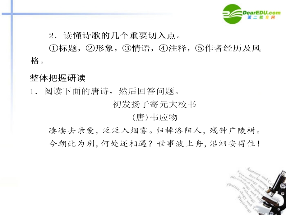 高考语文二轮复习 2第二章专题二 古代诗歌阅读配套课件.ppt_第2页