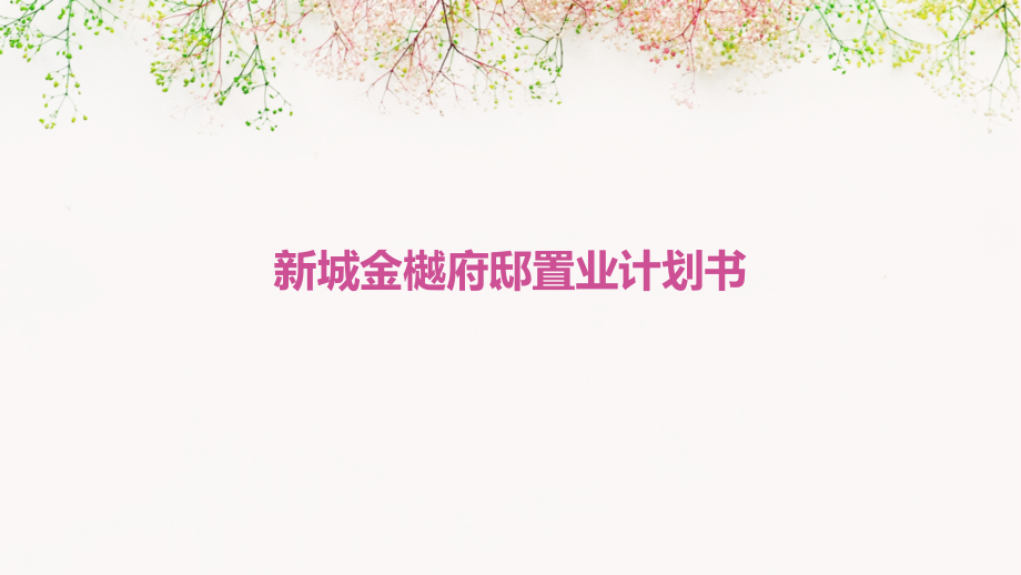 新城金樾府邸置业计划书.pptx_第1页