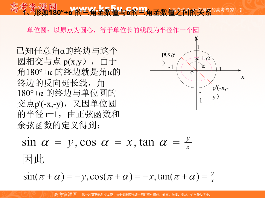 高中数学 121(任意角的三角函数1)课件 苏教版必修4 课件.ppt_第2页
