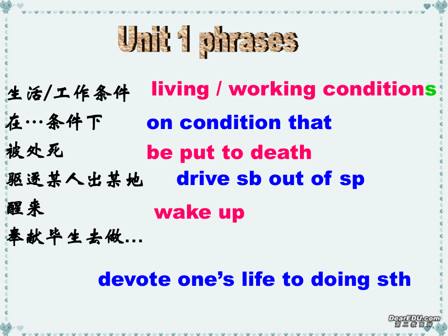 高一英语下学期词组复习资料B4 Unit1-Unit3课件 新课标 人教版 课件.ppt_第1页