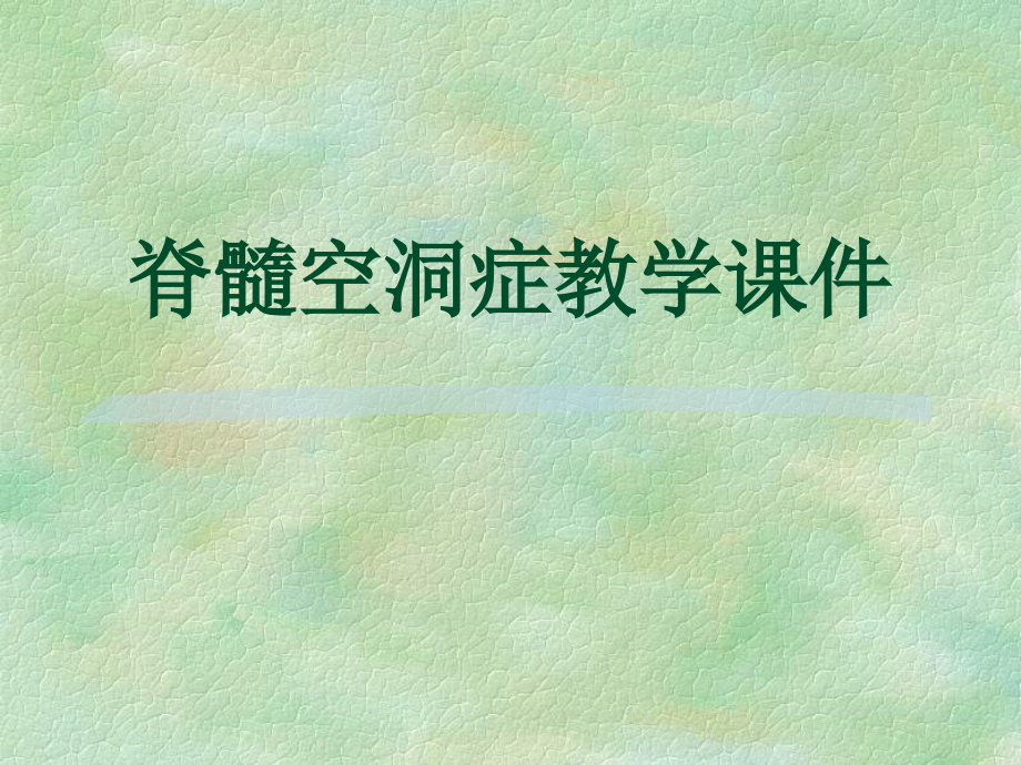 脊髓空洞症教学课件.ppt_第1页