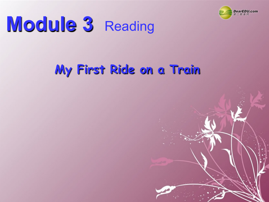 高中英语 Module3 reading My First Ride on a Train课件 外研版必修1 课件.ppt_第1页