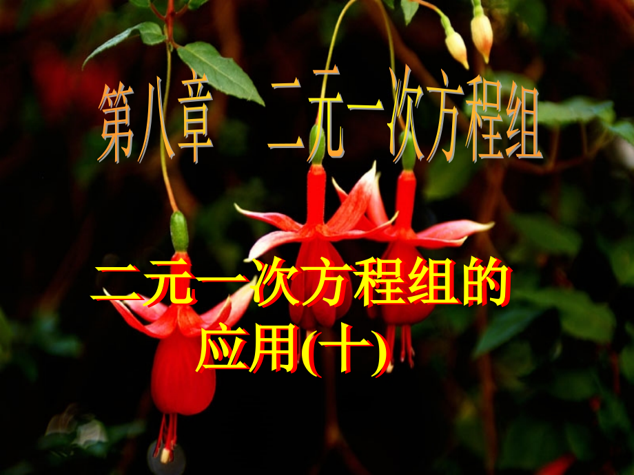 8.3 二元一次方程组的应用(8) 广东省七年级数学(第八章 二元一次方程组)(二元一次方程组的应用)全套课件.ppt_第1页