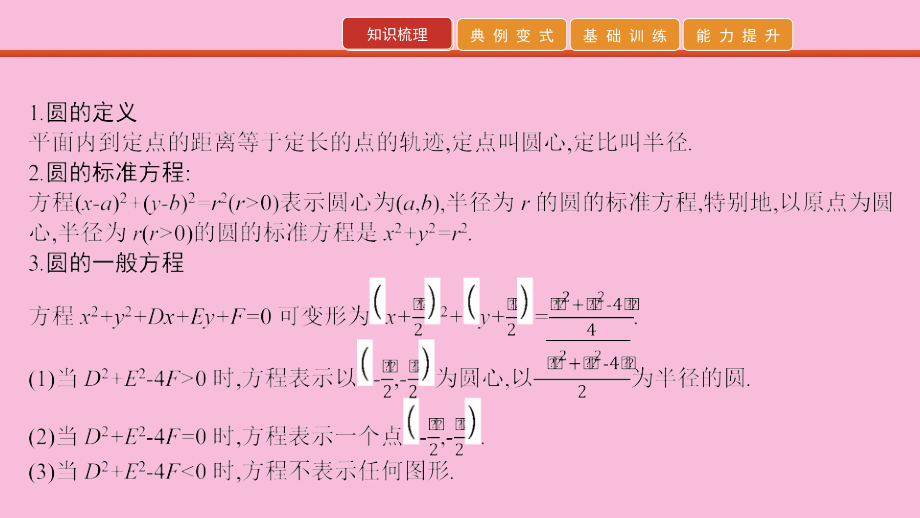 高考数学 艺考生冲刺 第九章 解析几何 第27讲 圆与方程课件.pptx_第2页