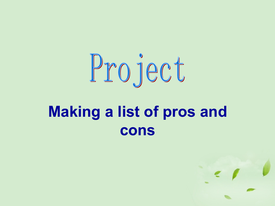 高中英语 Unit1Project课件 牛津版选修7 课件.ppt_第1页