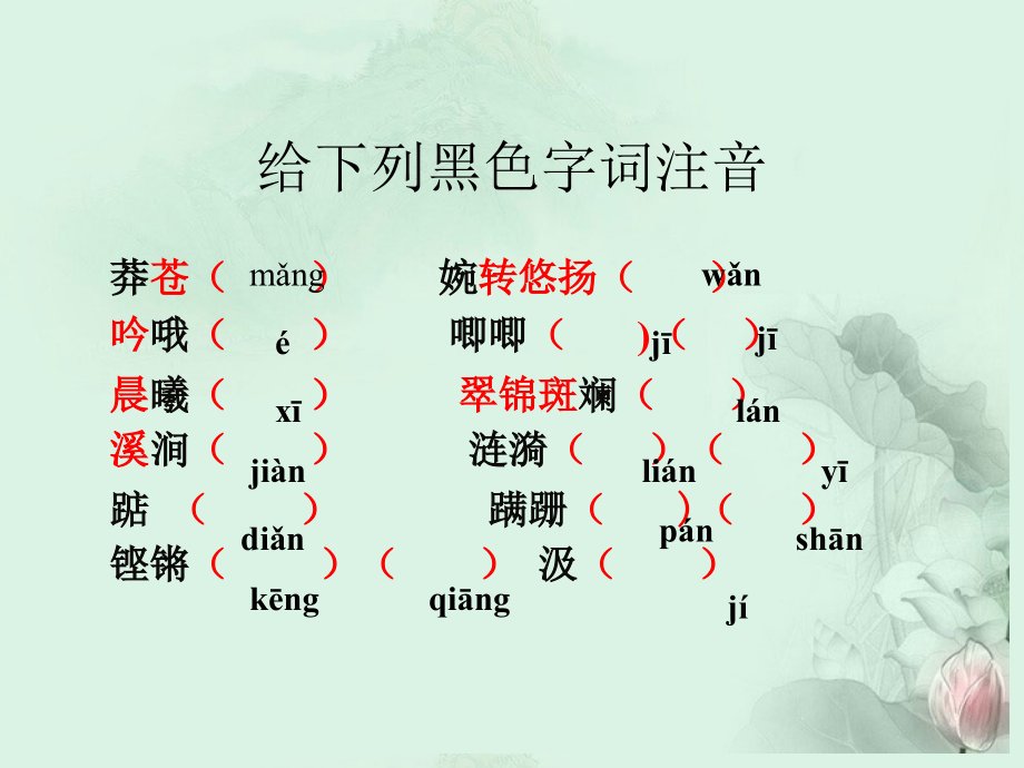 高二语文(祖国山川颂)课件 浙教版 课件.ppt_第2页