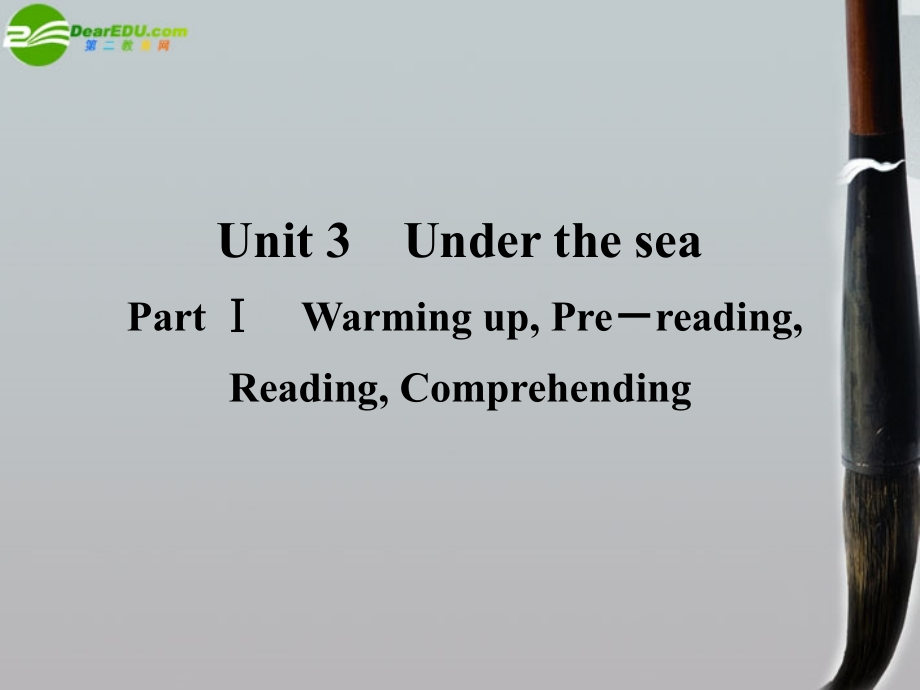 高中英语 Unit3 UndertheseaPartⅠ Warmingup,Pre-reading,Reading,Comprehending课件 新人教版选修7 课件.ppt_第1页