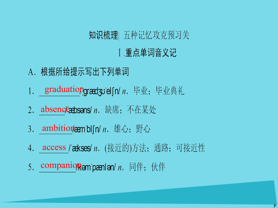 版高考英语一轮总复习 第一部分 基础知识解读 Unit 1 Living well课件 新人教版选修7 课件.ppt_第2页