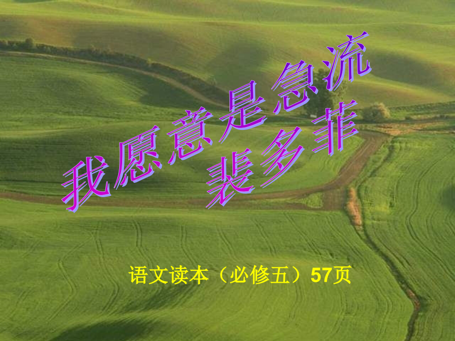 高二语文我愿意是急流教学课件.ppt_第1页