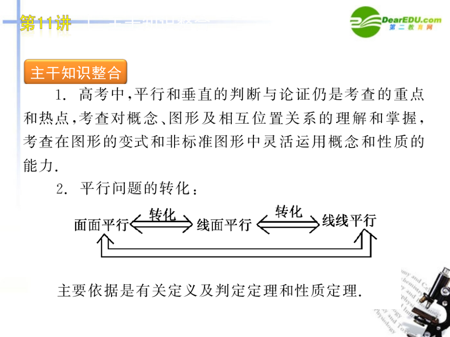 高考数学点线面位置关系判定与论证专题复习课件 新人教A版 课件.ppt_第2页