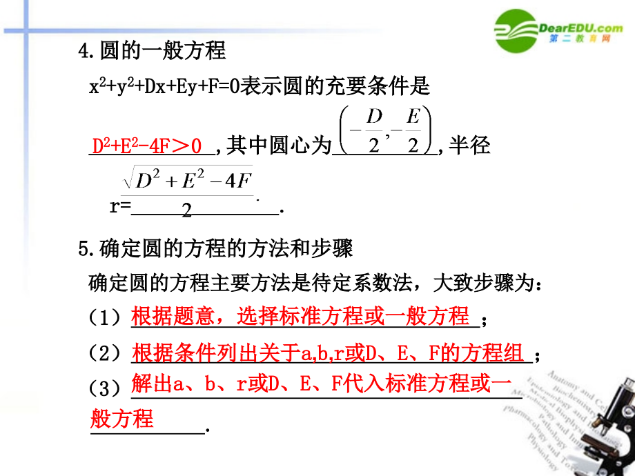 高考数学总复习 9.3 圆的方程课件.ppt_第2页