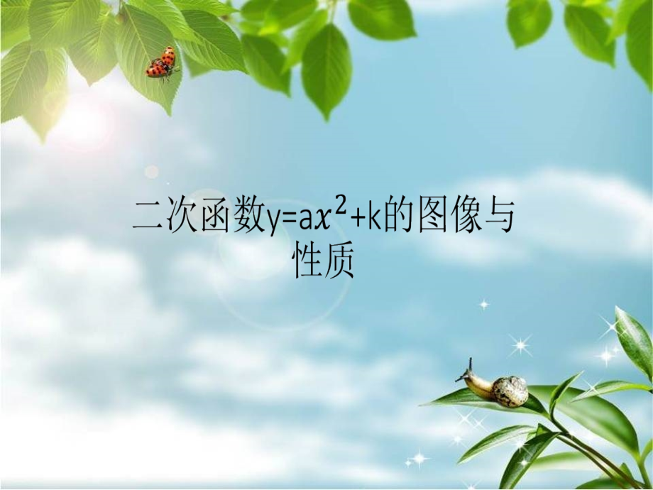 二次函数y=ax2+k的图象及其性质.ppt_第1页